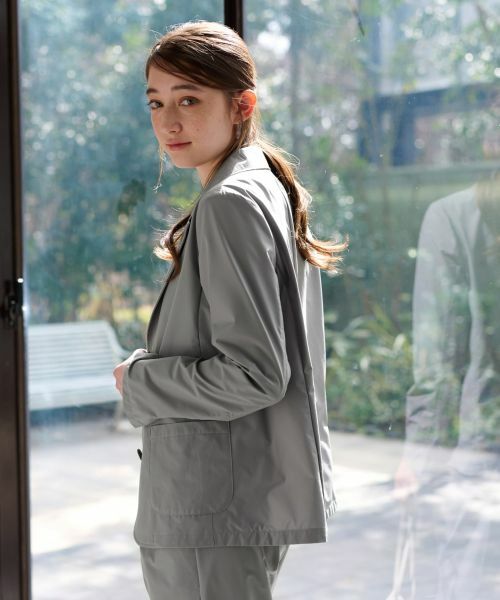 CARA O CRUZ / キャラ・オ・クルス テーラードジャケット | 【撥水 洗える 接触冷感 のびのび】テーラードジャケット【セットアップ】 | 詳細14