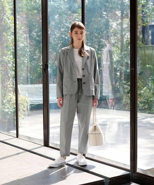 CARA O CRUZ / キャラ・オ・クルス テーラードジャケット | 【撥水 洗える 接触冷感 のびのび】テーラードジャケット【セットアップ】 | 詳細19