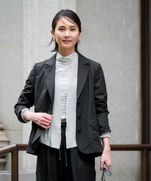 CARA O CRUZ / キャラ・オ・クルス テーラードジャケット | 【撥水 洗える 接触冷感 のびのび】テーラードジャケット【セットアップ】 | 詳細2