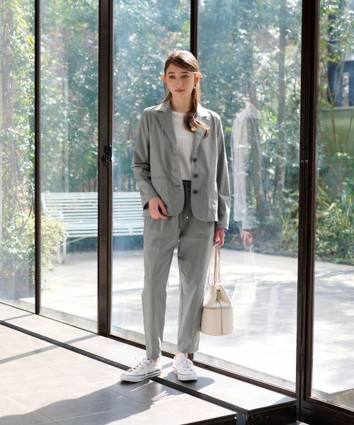 CARA O CRUZ / キャラ・オ・クルス テーラードジャケット | 【撥水 洗える 接触冷感 のびのび】テーラードジャケット【セットアップ】 | 詳細20