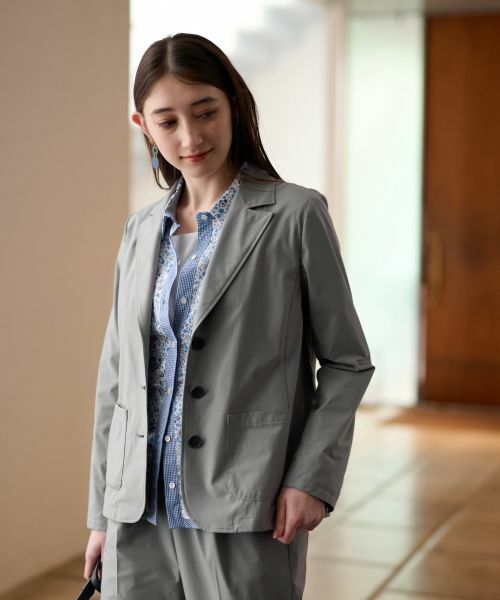 CARA O CRUZ / キャラ・オ・クルス テーラードジャケット | 【撥水 洗える 接触冷感 のびのび】テーラードジャケット【セットアップ】 | 詳細22