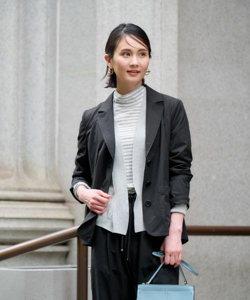 CARA O CRUZ / キャラ・オ・クルス テーラードジャケット | 【撥水 洗える 接触冷感 のびのび】テーラードジャケット【セットアップ】 | 詳細3