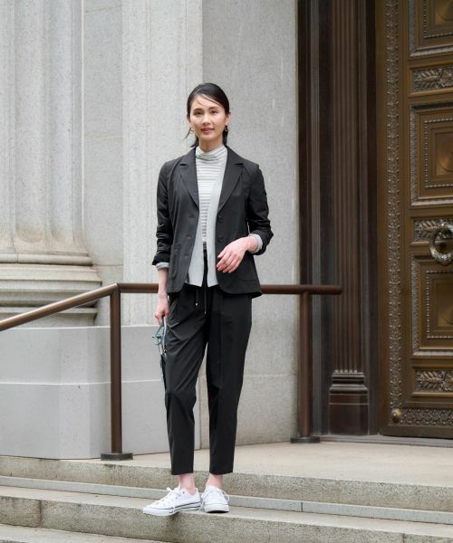 CARA O CRUZ / キャラ・オ・クルス テーラードジャケット | 【撥水 洗える 接触冷感 のびのび】テーラードジャケット【セットアップ】 | 詳細5