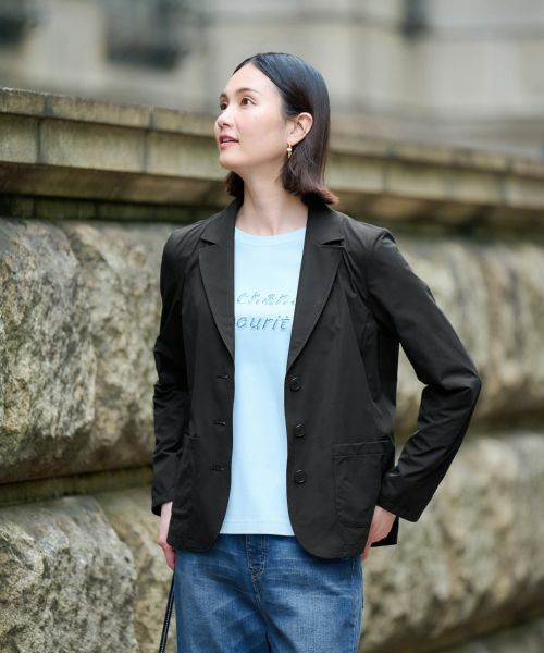 CARA O CRUZ / キャラ・オ・クルス テーラードジャケット | 【撥水 洗える 接触冷感 のびのび】テーラードジャケット【セットアップ】 | 詳細8