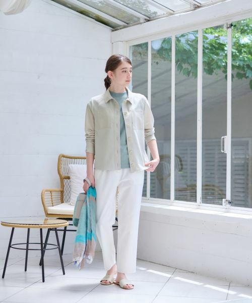 CARA O CRUZ / キャラ・オ・クルス シャツ・ブラウス | 洗える 異素材MIXシアーシャツ | 詳細11