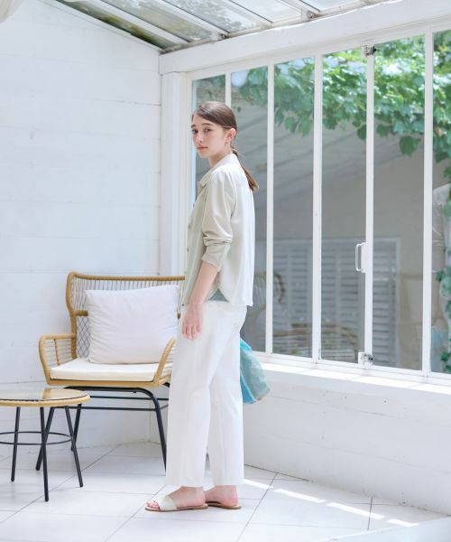 CARA O CRUZ / キャラ・オ・クルス シャツ・ブラウス | 洗える 異素材MIXシアーシャツ | 詳細12