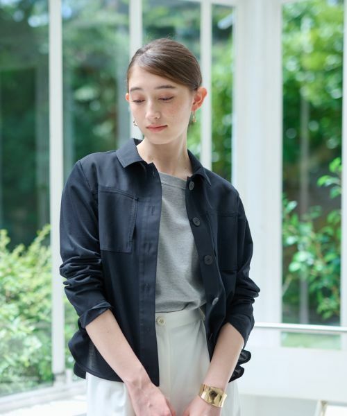 CARA O CRUZ / キャラ・オ・クルス シャツ・ブラウス | 洗える 異素材MIXシアーシャツ | 詳細18