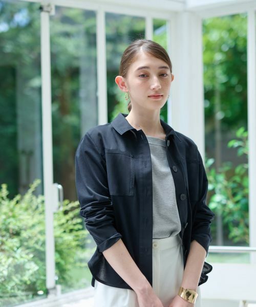 CARA O CRUZ / キャラ・オ・クルス シャツ・ブラウス | 洗える 異素材MIXシアーシャツ | 詳細2