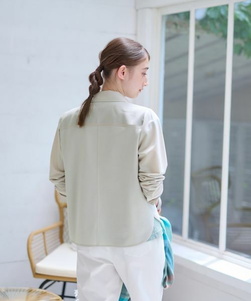 CARA O CRUZ / キャラ・オ・クルス シャツ・ブラウス | 洗える 異素材MIXシアーシャツ | 詳細7