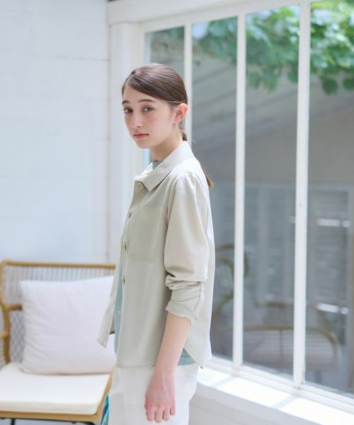 CARA O CRUZ / キャラ・オ・クルス シャツ・ブラウス | 洗える 異素材MIXシアーシャツ | 詳細8