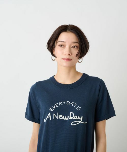 CARA O CRUZ / キャラ・オ・クルス ドレス | ニットとストライプのドッキングワンピース | 詳細13