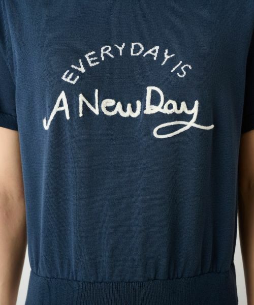 CARA O CRUZ / キャラ・オ・クルス ドレス | ニットとストライプのドッキングワンピース | 詳細15