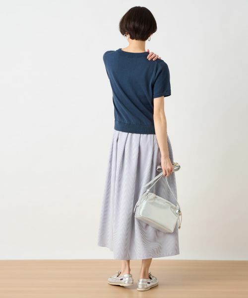 CARA O CRUZ / キャラ・オ・クルス ドレス | ニットとストライプのドッキングワンピース | 詳細7