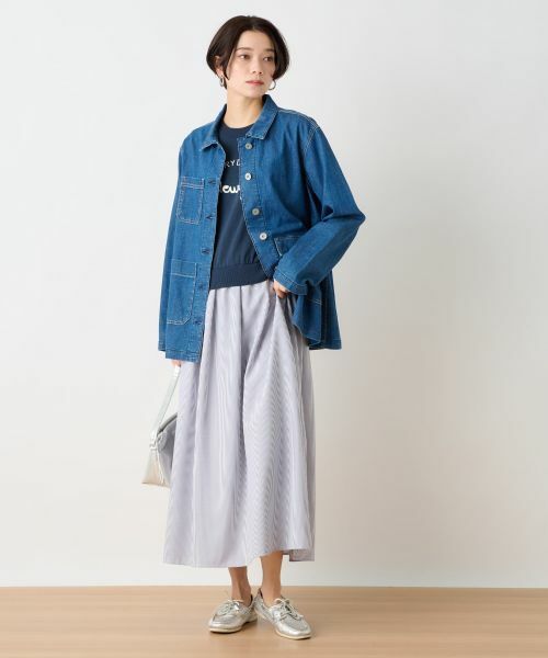 CARA O CRUZ / キャラ・オ・クルス ドレス | ニットとストライプのドッキングワンピース | 詳細8