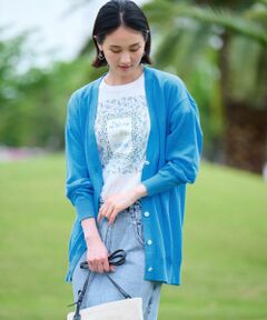 CARA O CRUZ / キャラ・オ・クルス カーディガン・ボレロ | 麻ブレンドチュニックカーディガン