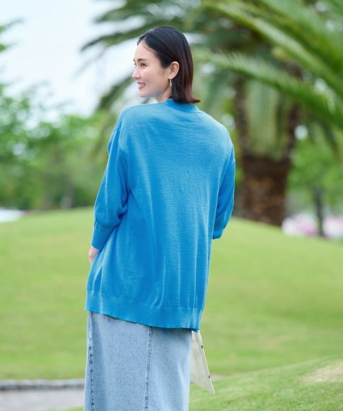 CARA O CRUZ / キャラ・オ・クルス カーディガン・ボレロ | 麻ブレンドチュニックカーディガン | 詳細10