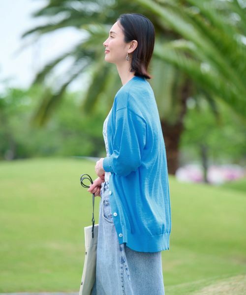 CARA O CRUZ / キャラ・オ・クルス カーディガン・ボレロ | 麻ブレンドチュニックカーディガン | 詳細11