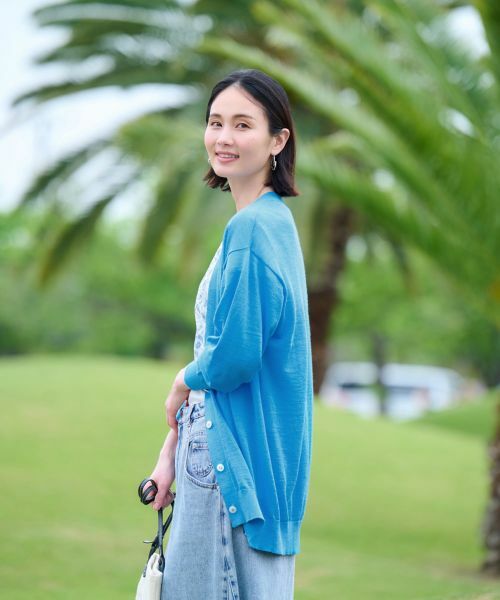 CARA O CRUZ / キャラ・オ・クルス カーディガン・ボレロ | 麻ブレンドチュニックカーディガン | 詳細12