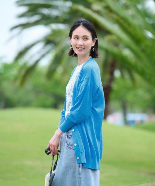 CARA O CRUZ / キャラ・オ・クルス カーディガン・ボレロ | 麻ブレンドチュニックカーディガン | 詳細13