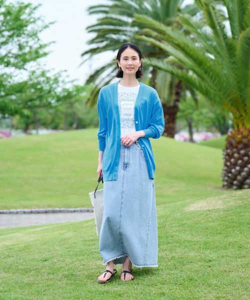 CARA O CRUZ / キャラ・オ・クルス カーディガン・ボレロ | 麻ブレンドチュニックカーディガン | 詳細16