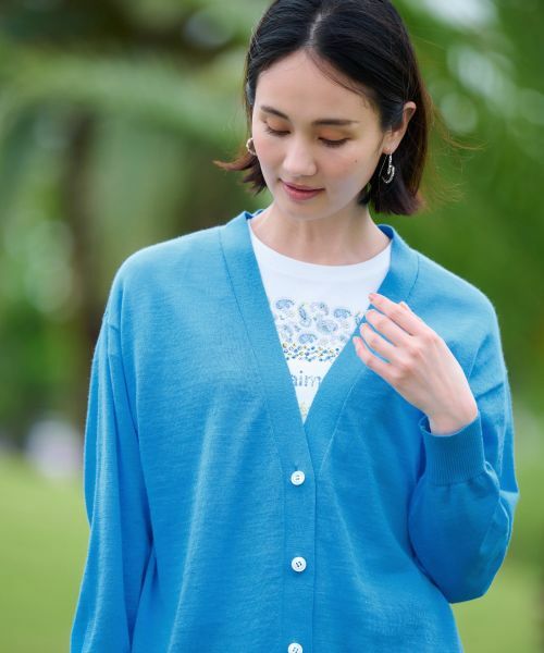 CARA O CRUZ / キャラ・オ・クルス カーディガン・ボレロ | 麻ブレンドチュニックカーディガン | 詳細20