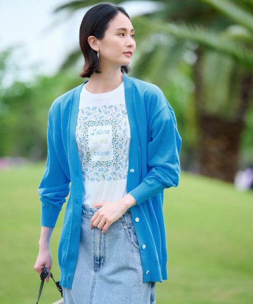 CARA O CRUZ / キャラ・オ・クルス カーディガン・ボレロ | 麻ブレンドチュニックカーディガン | 詳細7