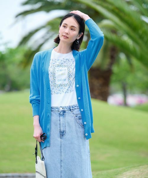 CARA O CRUZ / キャラ・オ・クルス カーディガン・ボレロ | 麻ブレンドチュニックカーディガン | 詳細8