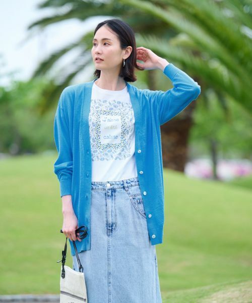 CARA O CRUZ / キャラ・オ・クルス カーディガン・ボレロ | 麻ブレンドチュニックカーディガン | 詳細9
