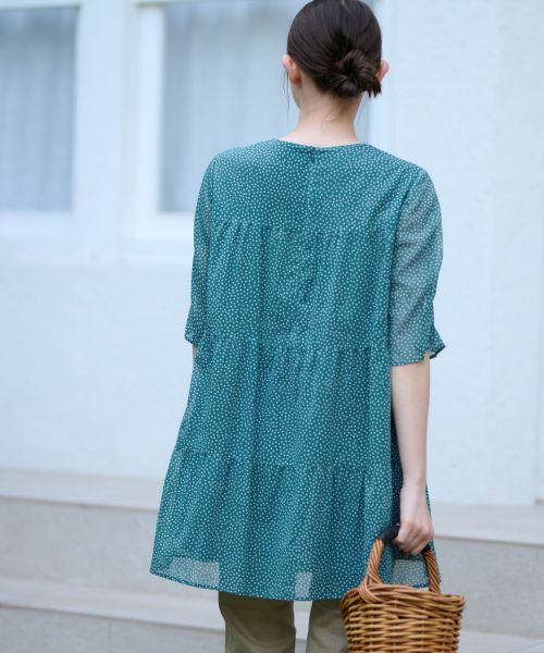 CARA O CRUZ / キャラ・オ・クルス シャツ・ブラウス | 洗える ドットのティアードブラウス | 詳細10