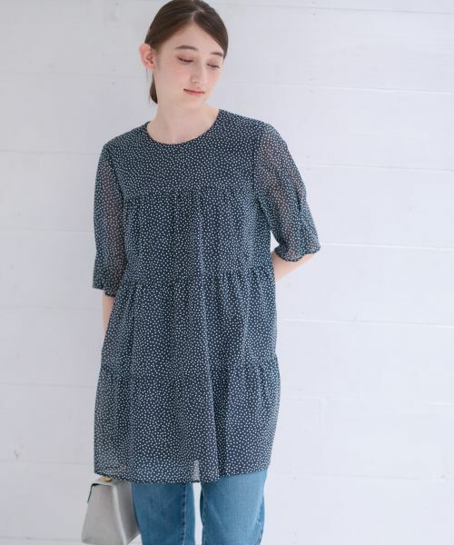 CARA O CRUZ / キャラ・オ・クルス シャツ・ブラウス | 洗える ドットのティアードブラウス | 詳細13