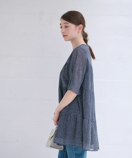 CARA O CRUZ / キャラ・オ・クルス シャツ・ブラウス | 洗える ドットのティアードブラウス | 詳細15