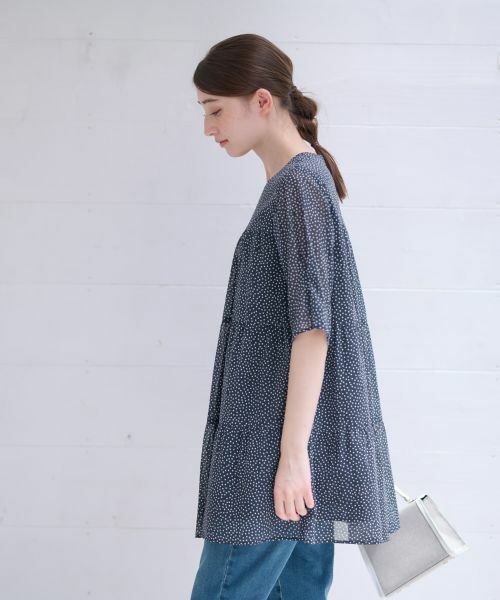 CARA O CRUZ / キャラ・オ・クルス シャツ・ブラウス | 洗える ドットのティアードブラウス | 詳細16