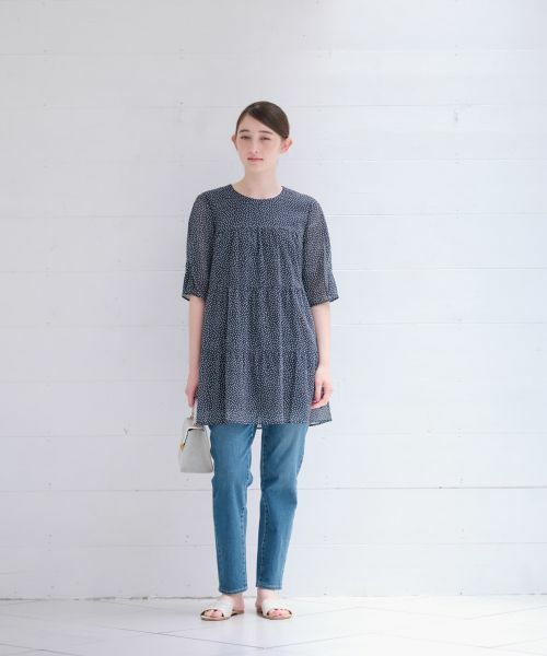 CARA O CRUZ / キャラ・オ・クルス シャツ・ブラウス | 洗える ドットのティアードブラウス | 詳細18