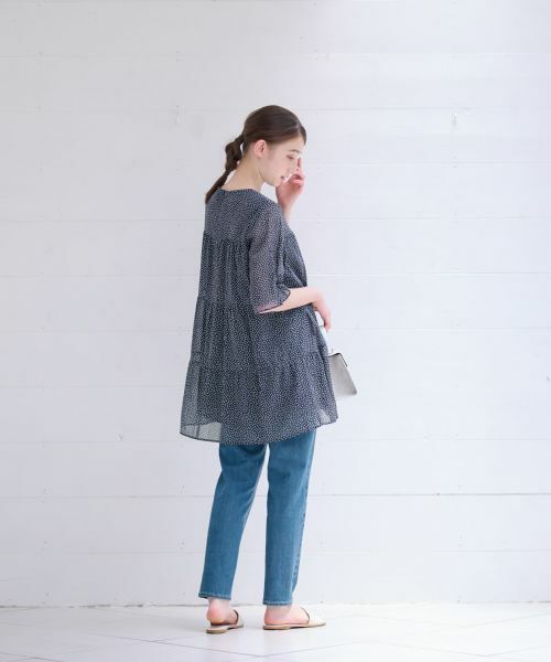 CARA O CRUZ / キャラ・オ・クルス シャツ・ブラウス | 洗える ドットのティアードブラウス | 詳細22