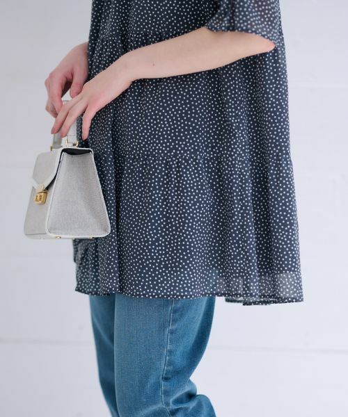 CARA O CRUZ / キャラ・オ・クルス シャツ・ブラウス | 洗える ドットのティアードブラウス | 詳細25