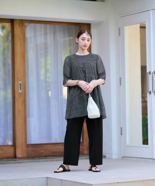 CARA O CRUZ / キャラ・オ・クルス シャツ・ブラウス | 洗える ドットのティアードブラウス | 詳細3