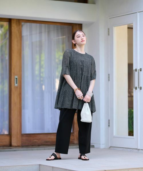 CARA O CRUZ / キャラ・オ・クルス シャツ・ブラウス | 洗える ドットのティアードブラウス | 詳細4