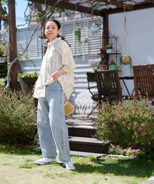 CARA O CRUZ / キャラ・オ・クルス シャツ・ブラウス | 洗える チュニック丈のストライプシャツ【SOMELOS】 | 詳細10