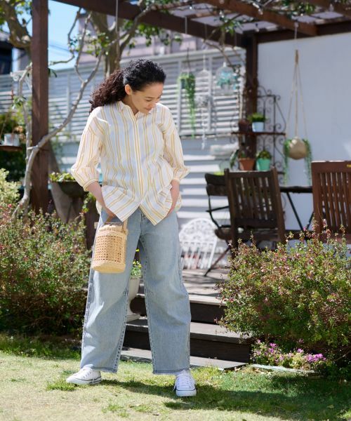 CARA O CRUZ / キャラ・オ・クルス シャツ・ブラウス | 洗える チュニック丈のストライプシャツ【SOMELOS】 | 詳細11