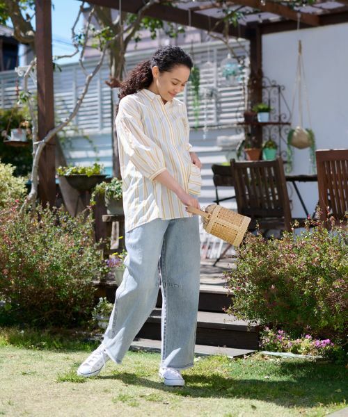 CARA O CRUZ / キャラ・オ・クルス シャツ・ブラウス | 洗える チュニック丈のストライプシャツ【SOMELOS】 | 詳細13