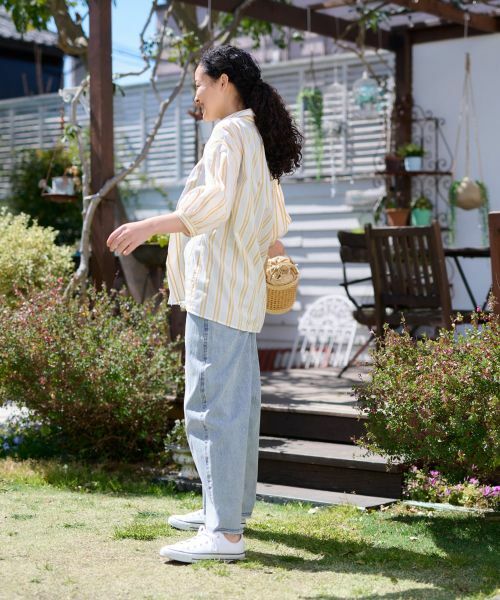 CARA O CRUZ / キャラ・オ・クルス シャツ・ブラウス | 洗える チュニック丈のストライプシャツ【SOMELOS】 | 詳細15