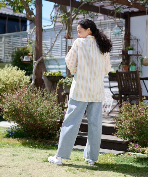 CARA O CRUZ / キャラ・オ・クルス シャツ・ブラウス | 洗える チュニック丈のストライプシャツ【SOMELOS】 | 詳細16