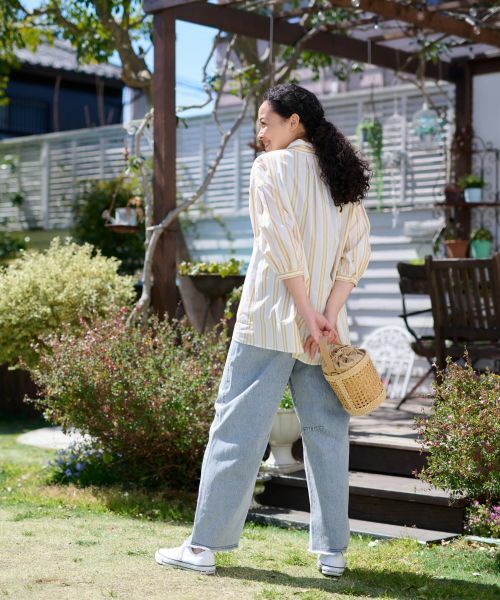 CARA O CRUZ / キャラ・オ・クルス シャツ・ブラウス | 洗える チュニック丈のストライプシャツ【SOMELOS】 | 詳細17