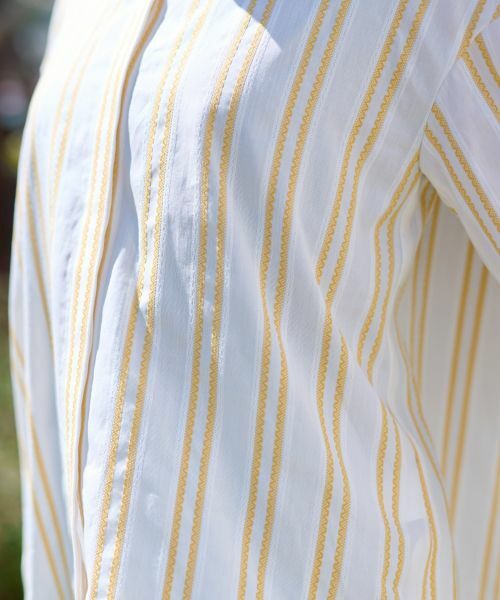 CARA O CRUZ / キャラ・オ・クルス シャツ・ブラウス | 洗える チュニック丈のストライプシャツ【SOMELOS】 | 詳細20