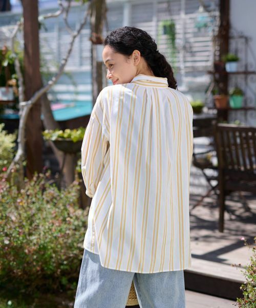 CARA O CRUZ / キャラ・オ・クルス シャツ・ブラウス | 洗える チュニック丈のストライプシャツ【SOMELOS】 | 詳細6
