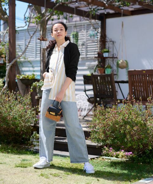 CARA O CRUZ / キャラ・オ・クルス シャツ・ブラウス | 洗える チュニック丈のストライプシャツ【SOMELOS】 | 詳細9