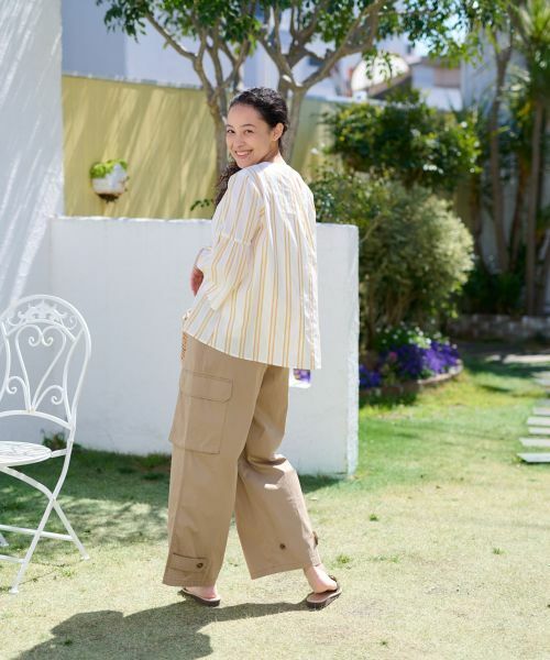 CARA O CRUZ / キャラ・オ・クルス シャツ・ブラウス | 洗える ストライプブラウス【SOMELOS】 | 詳細11