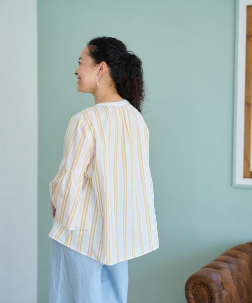 CARA O CRUZ / キャラ・オ・クルス シャツ・ブラウス | 洗える ストライプブラウス【SOMELOS】 | 詳細18