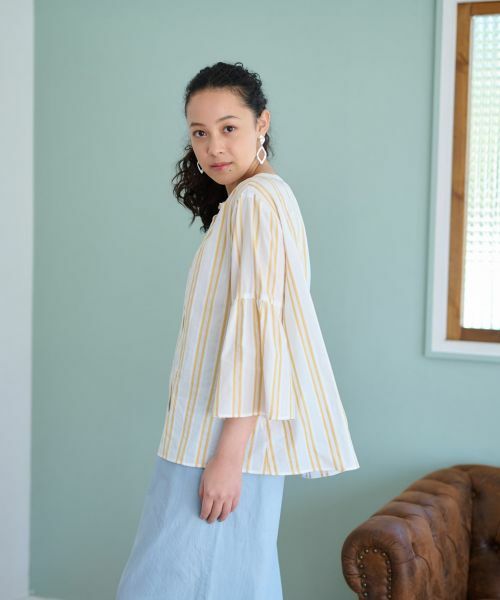 CARA O CRUZ / キャラ・オ・クルス シャツ・ブラウス | 洗える ストライプブラウス【SOMELOS】 | 詳細19
