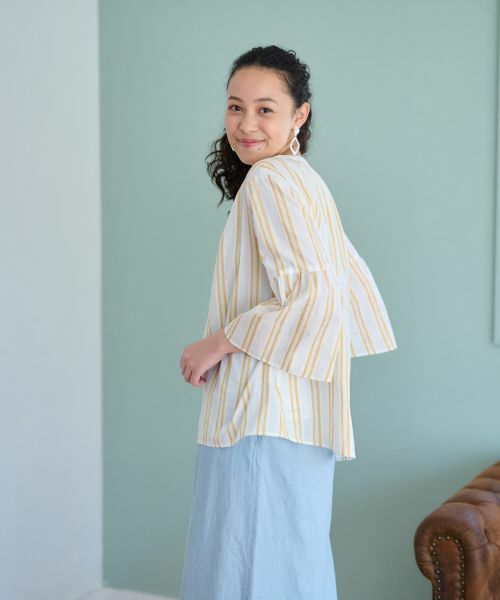 CARA O CRUZ / キャラ・オ・クルス シャツ・ブラウス | 洗える ストライプブラウス【SOMELOS】 | 詳細20